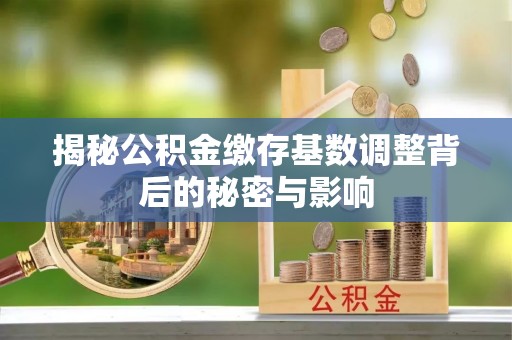 石排揭秘公积金缴存基数调整背后的秘密与影响