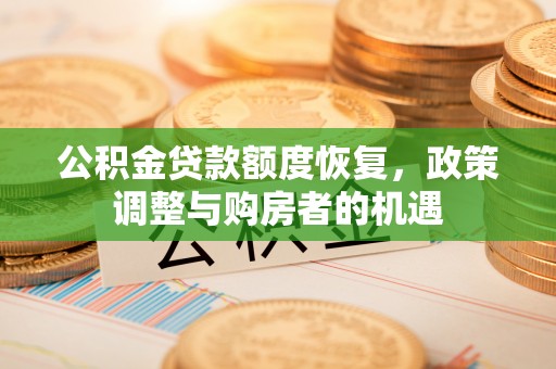 石排公积金贷款额度恢复，政策调整与购房者的机遇