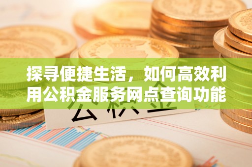石排探寻便捷生活，如何高效利用公积金服务网点查询功能