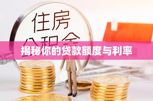 石排揭秘你的贷款额度与利率