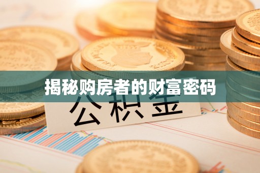 石排揭秘购房者的财富密码