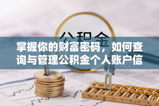 石排掌握你的财富密码，如何查询与管理公积金个人账户信息