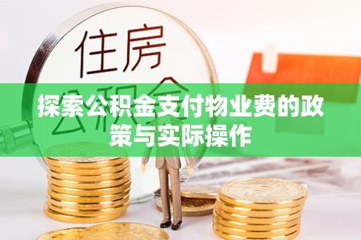 石排探索公积金支付物业费的政策与实际操作