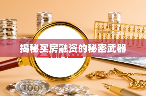石排揭秘买房融资的秘密武器