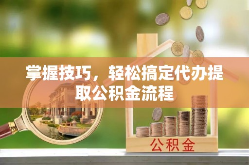 石排掌握技巧，轻松搞定代办提取公积金流程