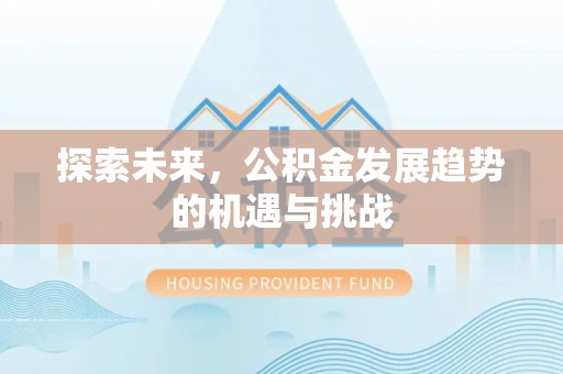 石排探索未来，公积金发展趋势的机遇与挑战