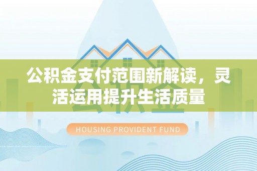 石排公积金支付范围新解读，灵活运用提升生活质量